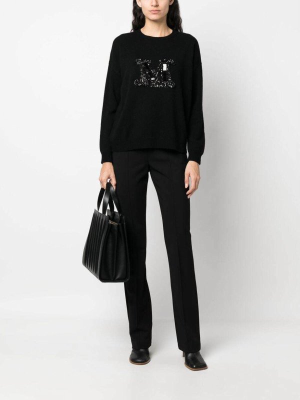 Max Mara: クルーネック online - クルーネック - 黒