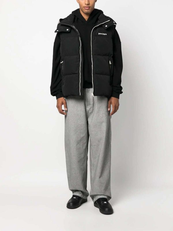 Palm Angels: padded jackets online - Sleeveless down jacket