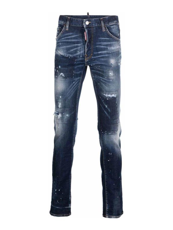 DSQUARED2: straight leg jeans - Dsquared2 trousers blue