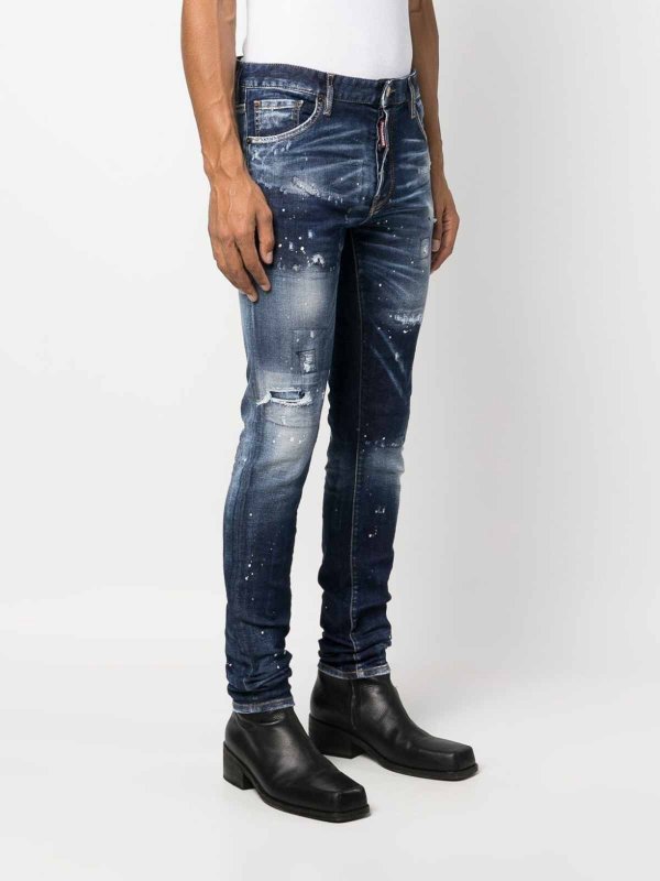 DSQUARED2: straight leg jeans online - Dsquared2 trousers blue