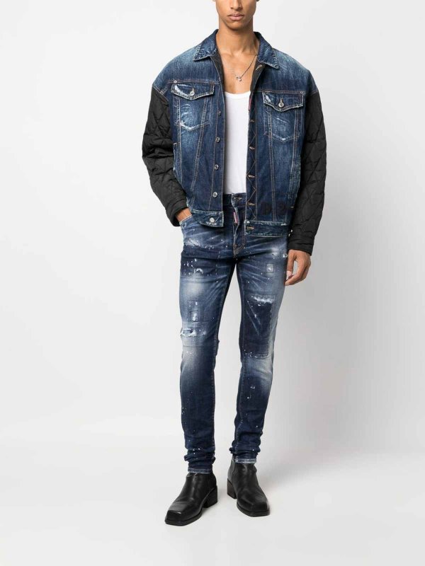 Dsquared2 trousers blue shop online: DSQUARED2