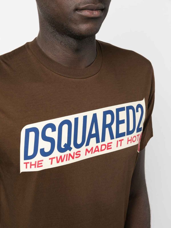 Brown shirt shop online: DSQUARED2