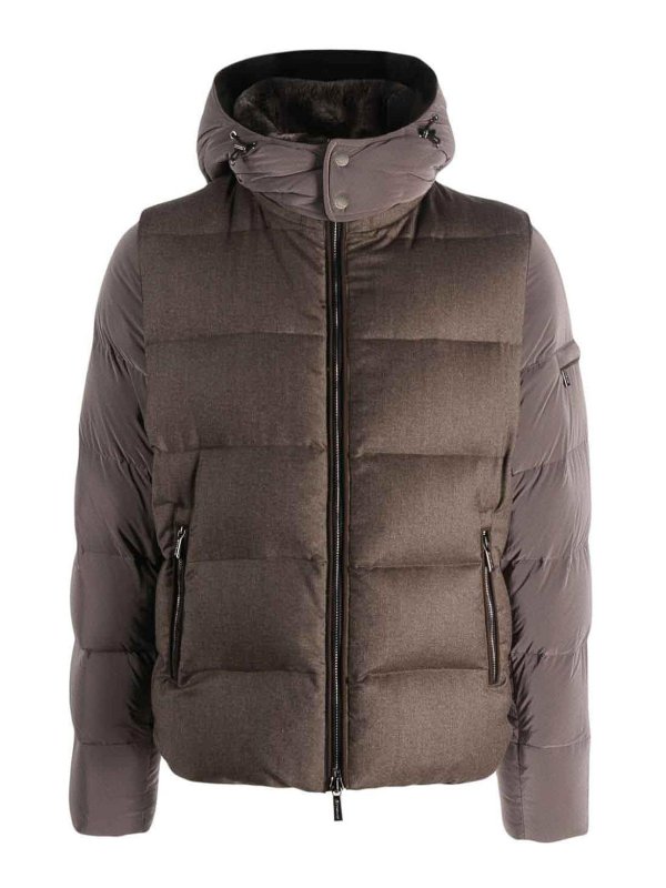 MOORER: ダウン・ハイテクジャケット - ダウンジャケット - ブラウン