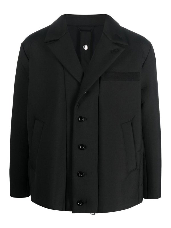 Sacai: カジュアルジャケット - カジュアルジャケット - 黒