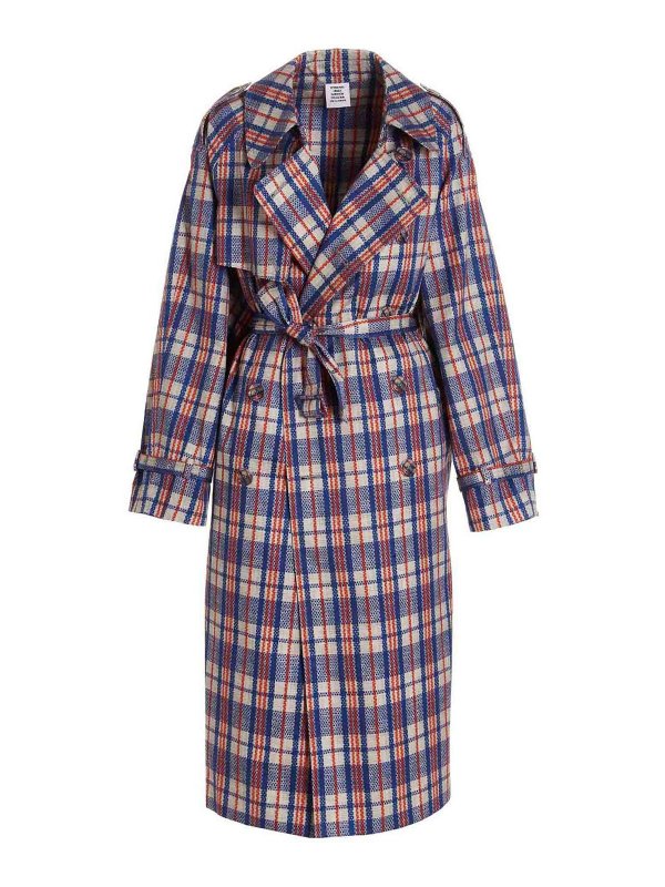 VETEMENTS: short coats - barbes trench coat