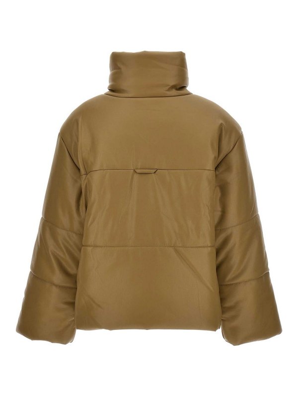 NANUSHKA: padded jackets online - Okobor™ Alt-leather Puffer Jacket