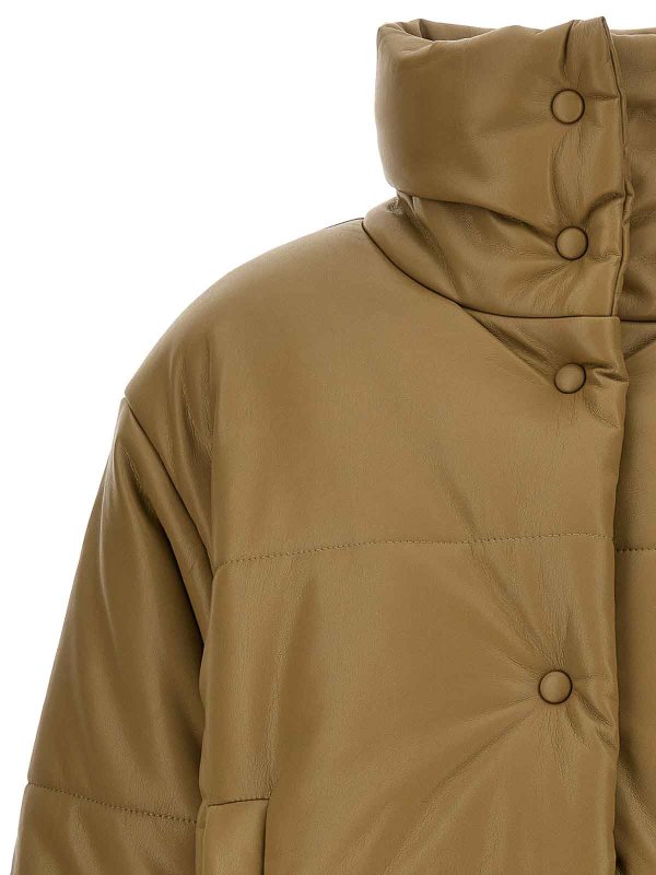 The Best Shops NANUSHKA: padded jackets - Okobor™ Alt-leather Puffer Jacket