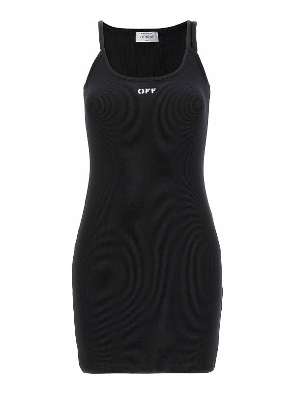 OFF-WHITE: knee length dresses - off dress