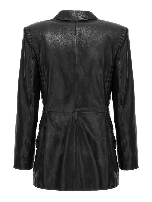 ALBERTA FERRETTI: Ledermäntel online - Blazer - Schwarz
