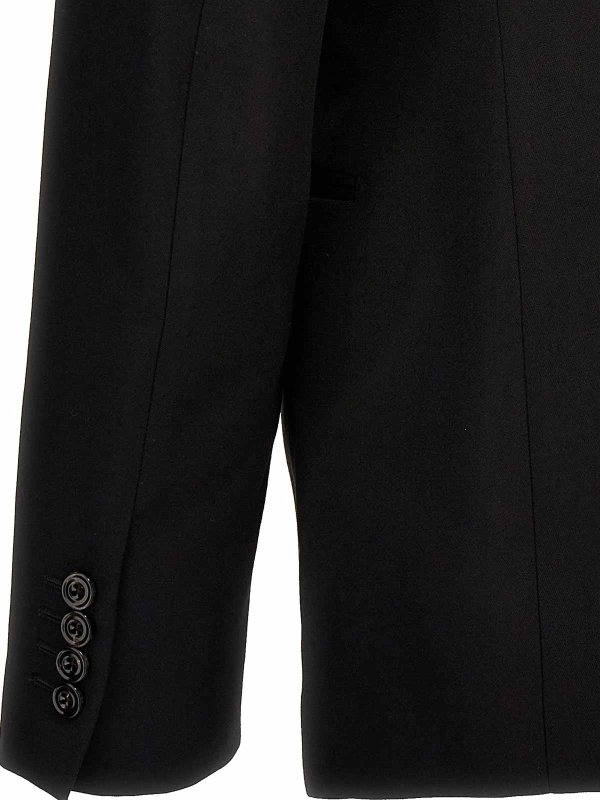 Embroidered lapel blazer jacket shop online: ALEXANDER MCQUEEN