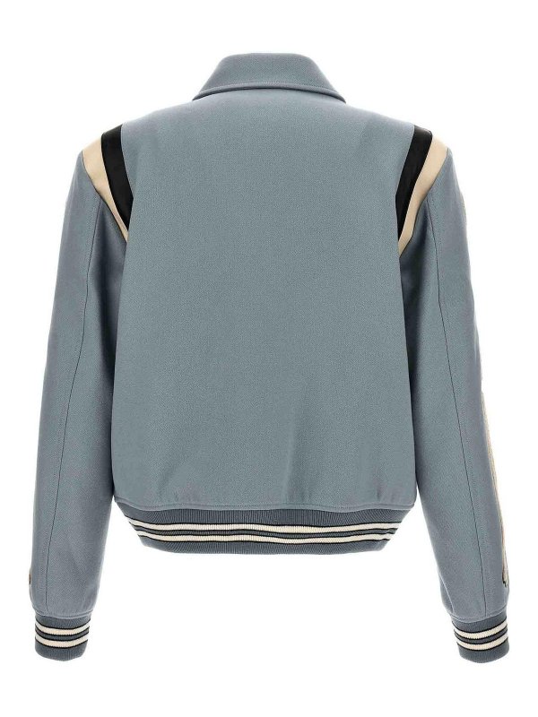 AMIRI: blazers online - bones varsity bomber jacket