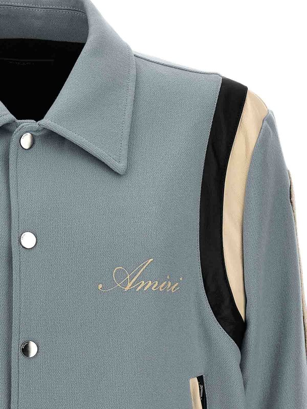 bones varsity bomber jacket shop online: AMIRI