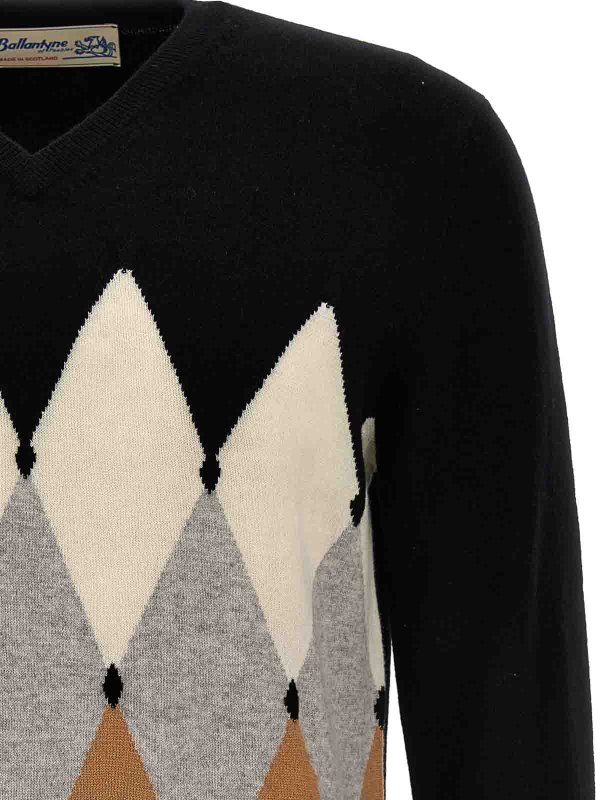 The Best Shops BALLANTYNE: cardigans - Argyle sweater