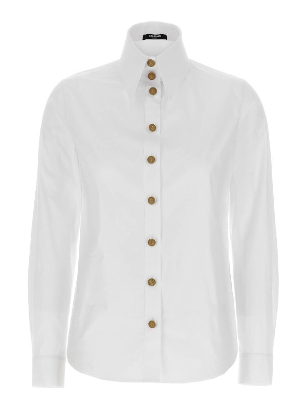 Balmain: shirts - Logo button shirt