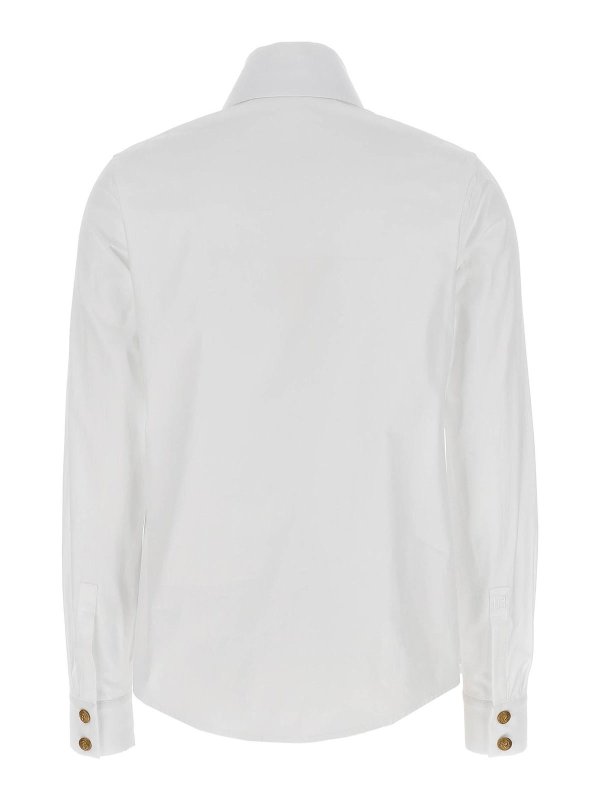 Balmain: shirts online - Logo button shirt