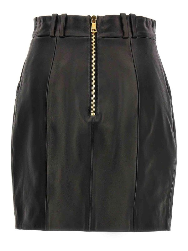 Balmain: Knee length skirts & Midi online - Gold button skirt