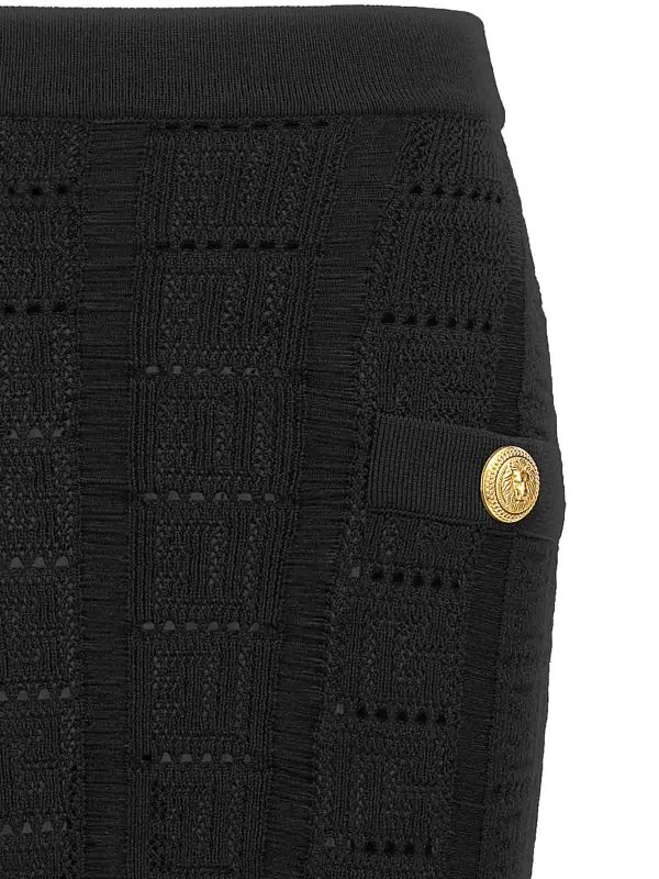 The Best Shops Balmain: Knee length skirts & Midi - Monogram skirt