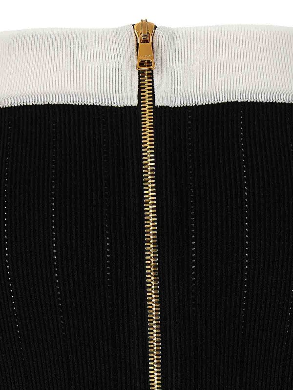 Logo button midi skirt shop online: Balmain