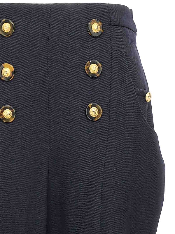 The Best Shops Balmain: Trousers Shorts - Herringbone pants