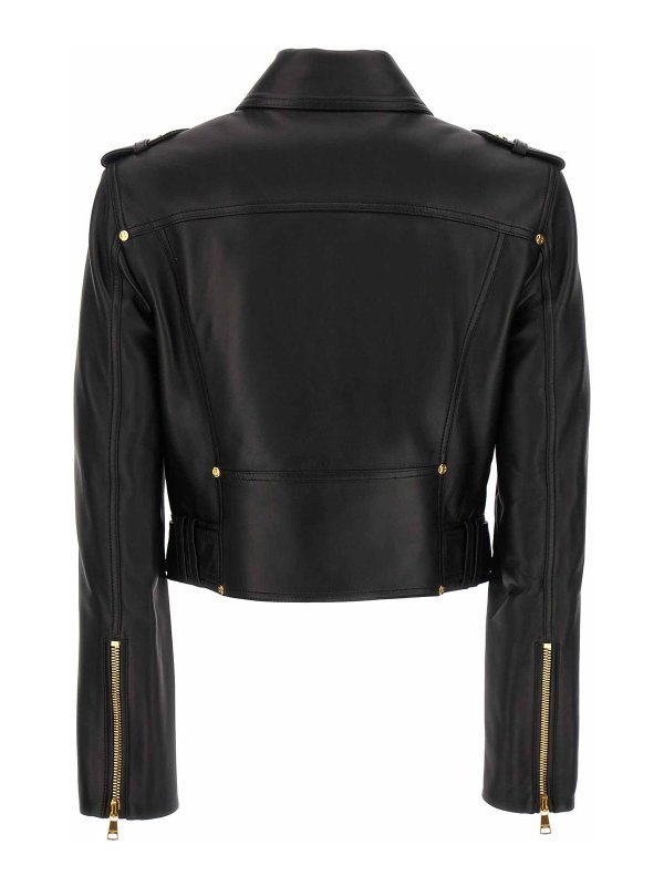 The Best Shops Balmain: casual jackets - Leather biker jacket