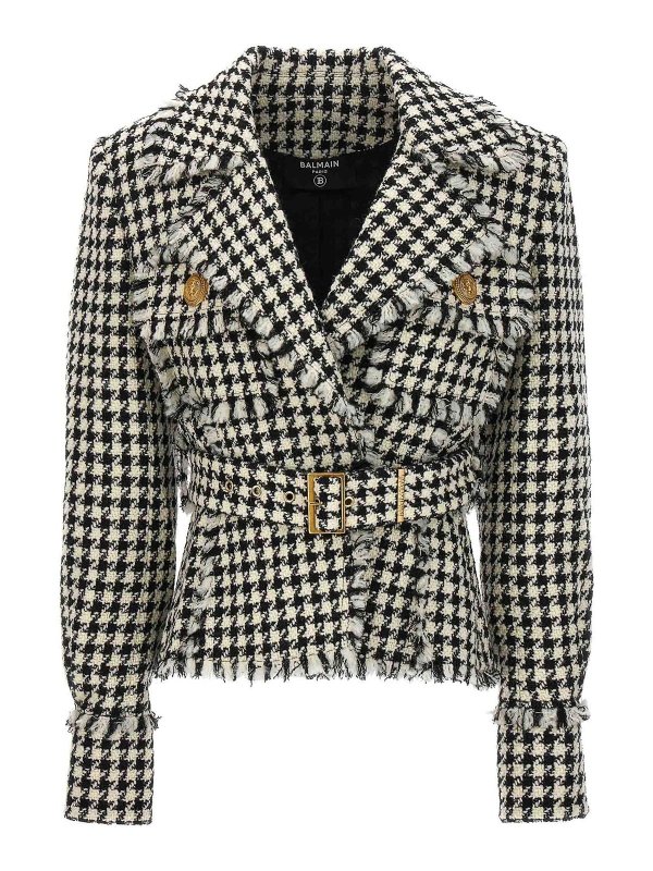 Balmain: ブレザー - ブレザー - 白