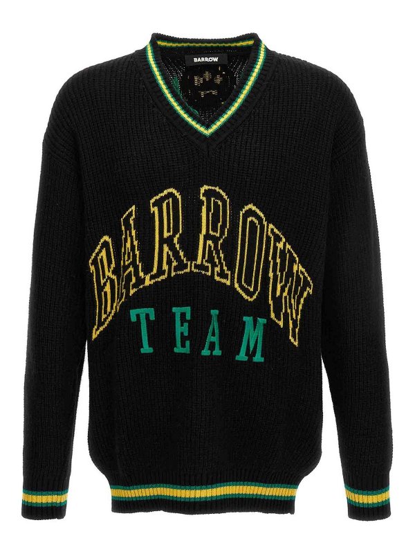 BARROW: cardigans - Logo embroidery sweater