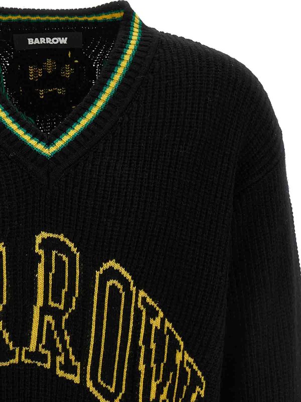 The Best Shops BARROW: cardigans - Logo embroidery sweater