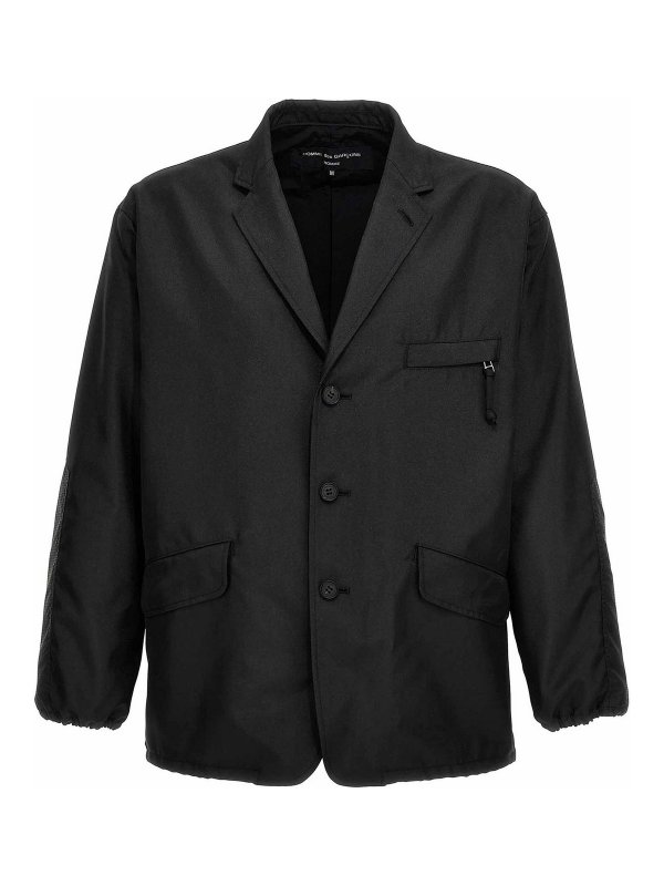COMME DES GARÇONS HOMMES PLUS: casual jackets - Technical fabric blazer jacket