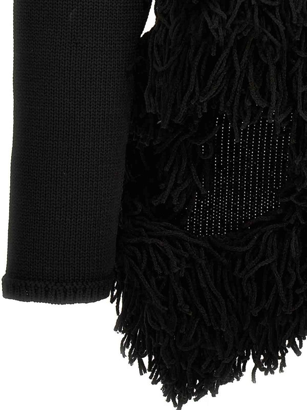 Cut-out and fringed sweater shop online: COMME DES GARÇONS HOMMES PLUS