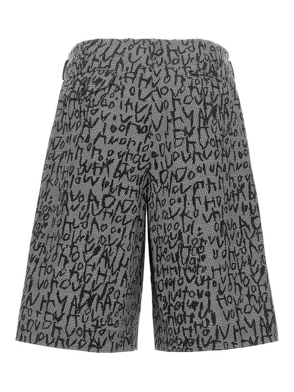 COMME DES GARÇONS HOMMES PLUS: Trousers Shorts online - All over print brmuda shorts