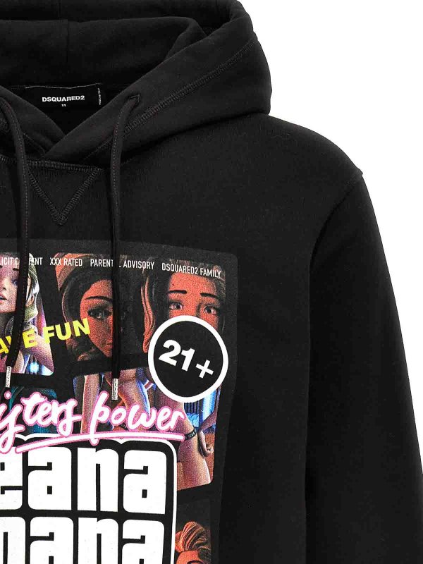 The Best Shops DSQUARED2: Sweatshirts & Sweaters - Printed hoodie