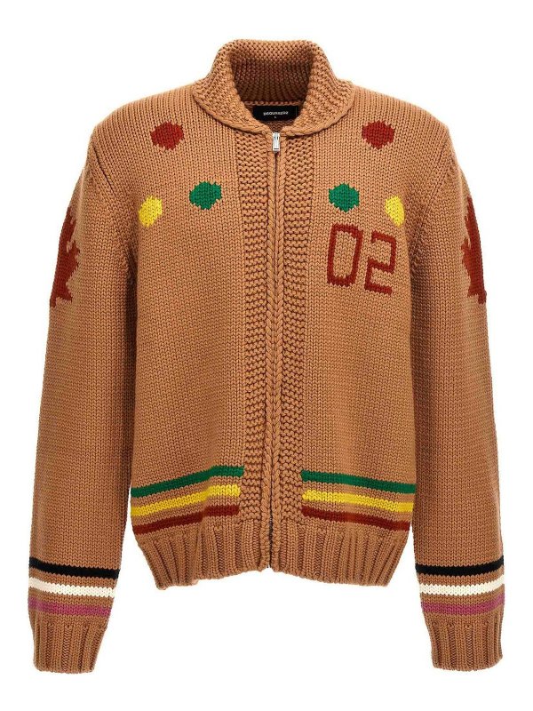 DSQUARED2: cardigans - Jacquard cardigan