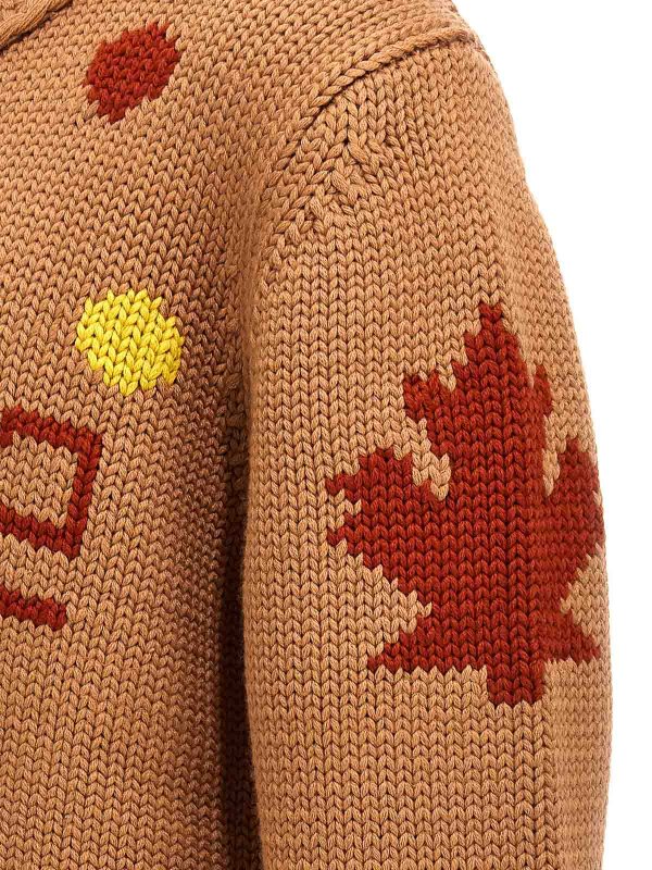 Jacquard cardigan shop online: DSQUARED2