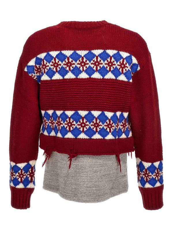 DSQUARED2: maglia collo rotondo online - Maglia jacquard