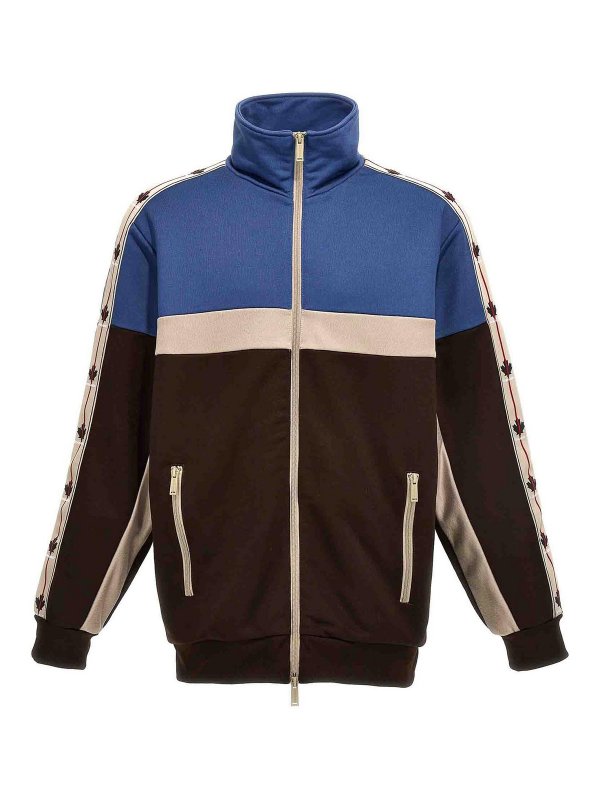 DSQUARED2: Sweatshirts & Sweaters - Logo colorblock sweatshirt