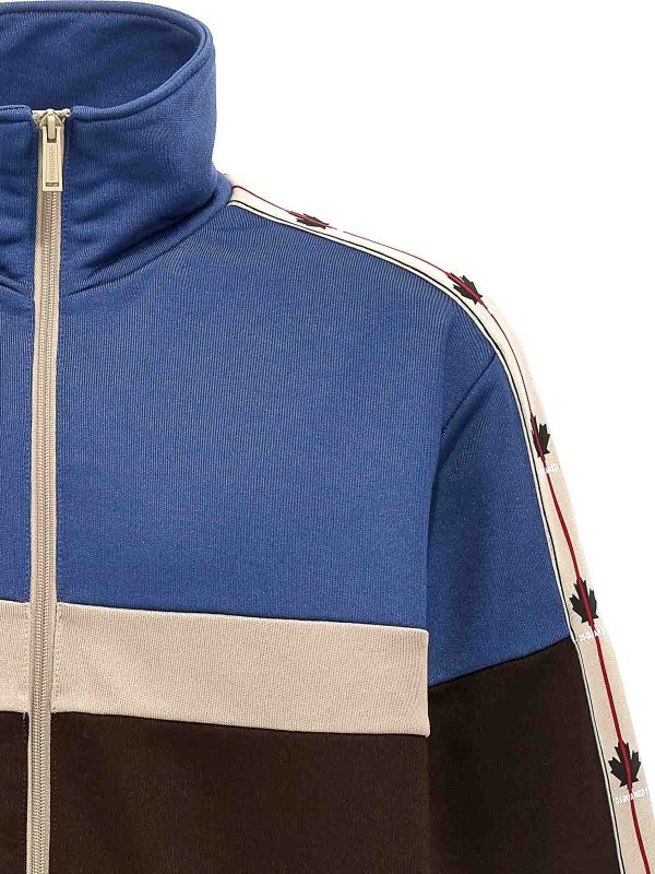 Logo colorblock sweatshirt shop online: DSQUARED2