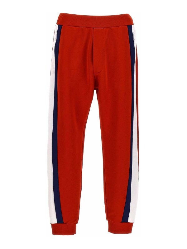 DSQUARED2: tracksuit bottoms - Joggers with contrast bands