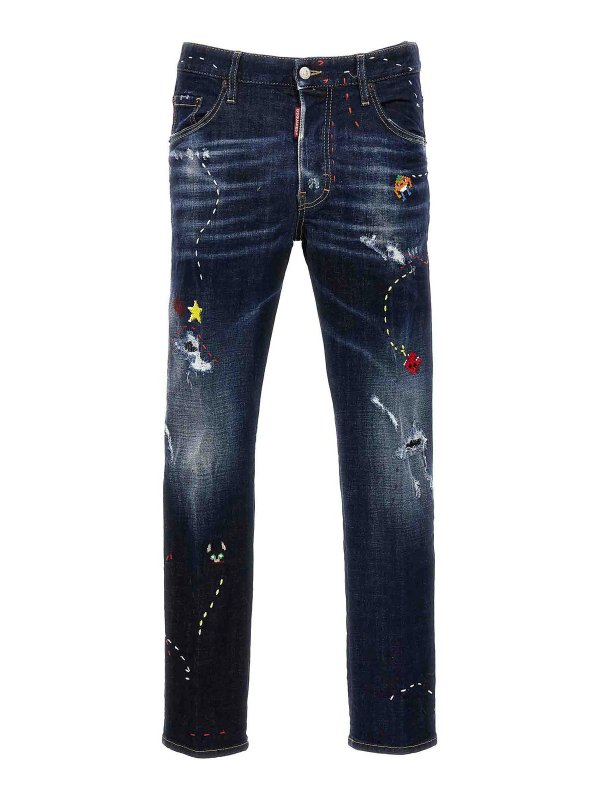 DSQUARED2: Bootcut - Bootcut Jeans - Blau
