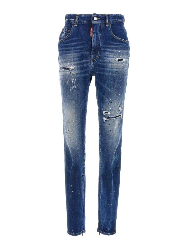 DSQUARED2: ブーツカットジーンズ - ブーツカットジーンズ - ブルー