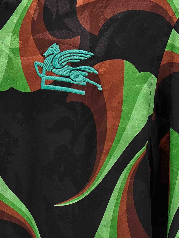 Logo embroidery pattern shirt shop online: ETRO