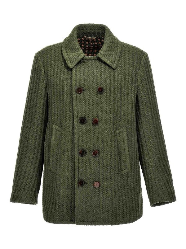 ETRO: short coats - Double-breasted coat