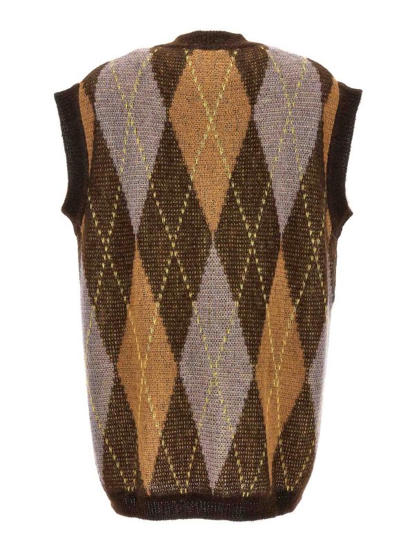 ETRO: vests online - Flower argyle vest
