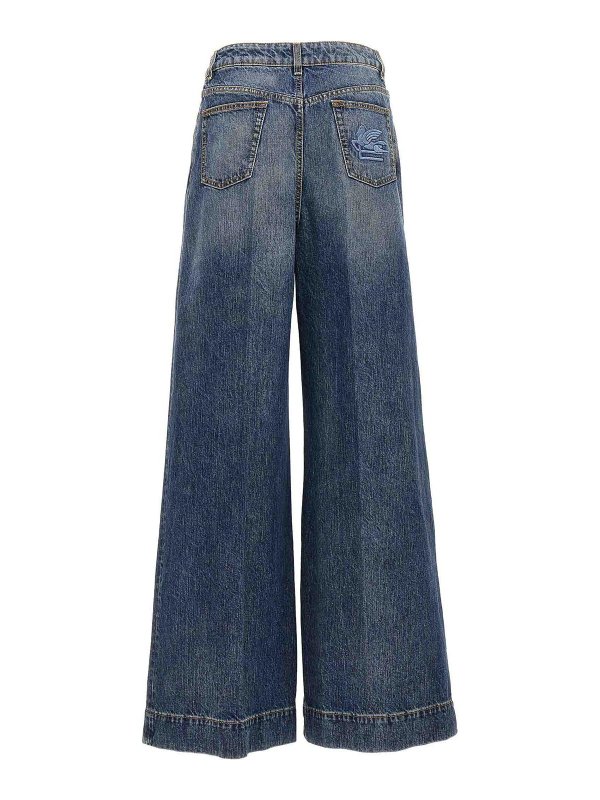 ETRO: bootcut jeans online - Logo embroidery jeans