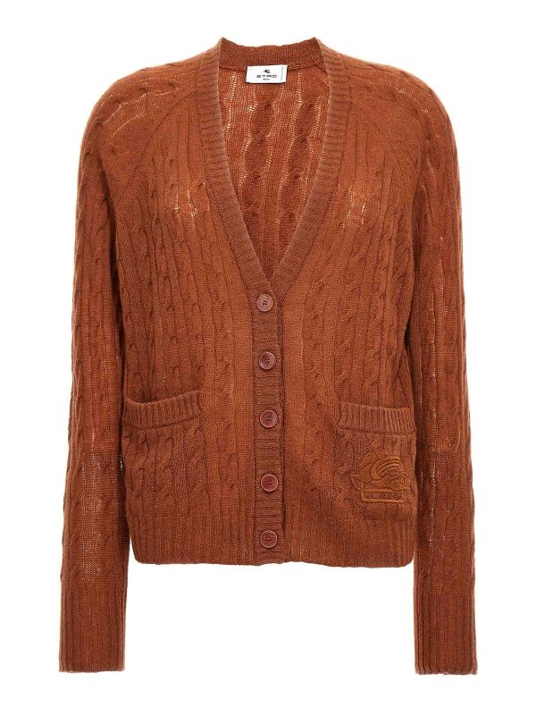 ETRO: cardigans - Braid pattern cardigan
