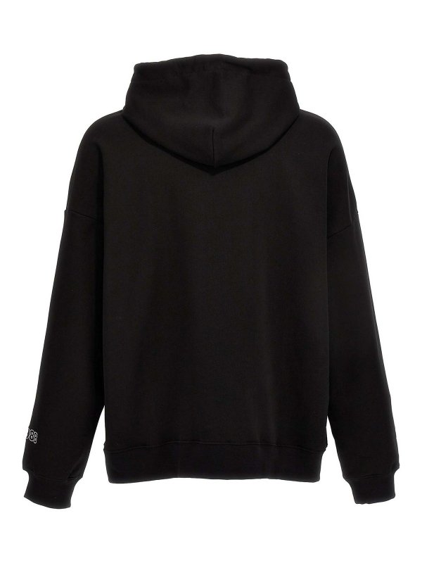 パーカー・フーディ GCDS FW23 Logo print hoodie (FW23M100667 02) Gcds Logo print hoodie - Black - Men | FW23M10066702 | thebs.com