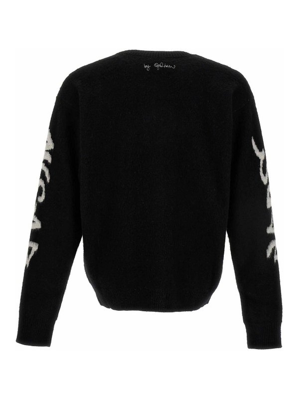 GCDS: Strickpullover mit Rundhalsausschnitt online - Rundhalspullover - Weiß