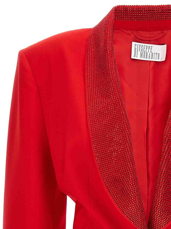 The Best Shops GIUSEPPE DI MORABITO: blazers - All over crystal lapel blazer