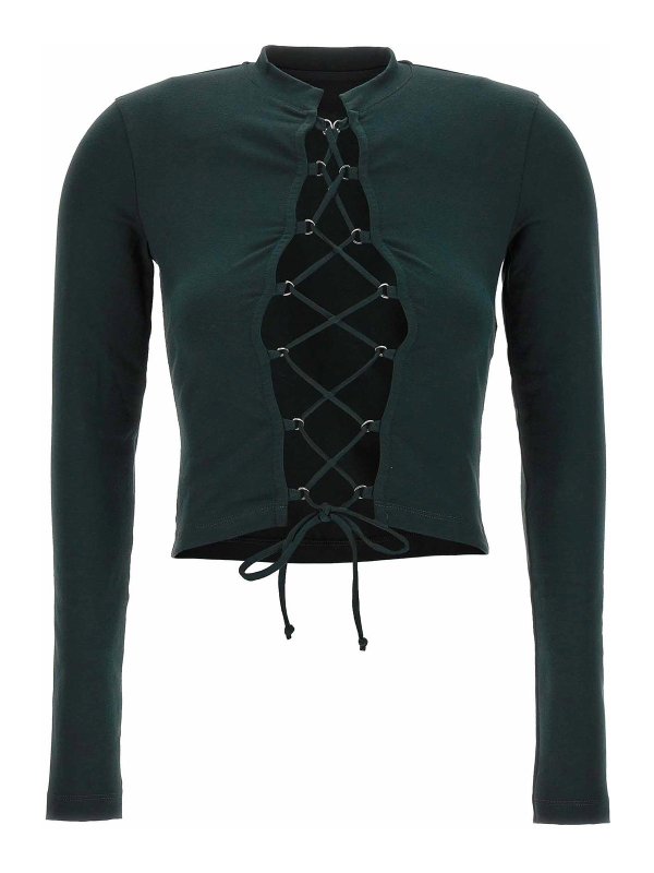 Heron Preston: Tops & Tank tops - lace-up top