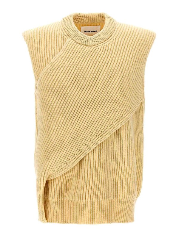 JIL SANDER: vests - English ribbed vest