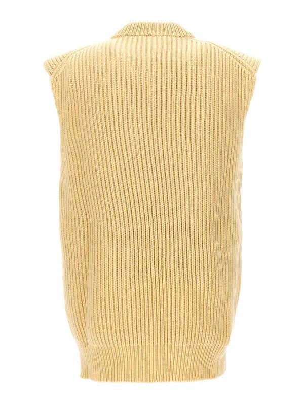 JIL SANDER: vests online - English ribbed vest
